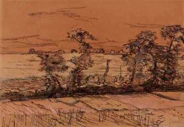 Chagford, Devon, 1916 (bläck, wc och gouache på papper)